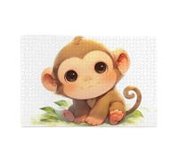 Jigsaw Puzzles1000 Pezzi Yyhwhjde Carino Scimmia Immagine Educativo Intellettuale Puzzle in legno, Divertenti Puzzle, Stress Alleviare Puzzle