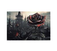 Jigsaw Puzzles1000 Pezzi Yyhwhjde Gothic Rose Stampe Educative Intellettuali Puzzle in legno, Divertenti Puzzle, Gioco antistress