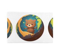 Jigsaw Puzzles1000 Pezzi Yyhwhjde Il Piccolo Orso Sul Pianeta Stampe Puzzle Educativi Intellettuali in legno, Divertenti Puzzle, Gioco antistress