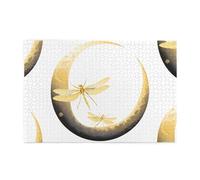 Jigsaw Puzzles1000 Pezzi Yyhwhjde Libellule dorate Sulla Luna Immagine Educativo Intellettuale Puzzle in legno, Divertenti Puzzle, Stress Alleviare Puzzle