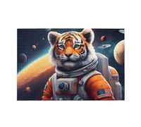 Jigsaw Puzzles1000 pezzi Yyhwhjde Little Tiger in Space Pattern Puzzle in legno di qualità per adulti e bambini, puzzle divertenti, puzzle antistress
