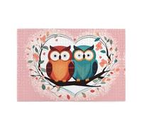 Jigsaw Puzzles1000 Pezzi Yyhwhjde Love Owl Immagine Educativo Intellettuale Puzzle in legno, Divertenti Puzzle, Stress Alleviare Puzzle
