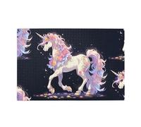 Jigsaw Puzzles1000 Pezzi Yyhwhjde L'Unicorno Calpestare Il Fiore Immagine Educativo Intellettuale Puzzle in legno, Divertenti Puzzle, Stress Alleviare Puzzle