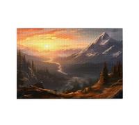 Jigsaw Puzzles1000 Pezzi Yyhwhjde Mountain Sunrise Stampe Educativi Puzzle Intellettuali in legno, Divertenti Puzzle, Gioco antistress