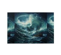 Jigsaw Puzzles1000 pezzi Yyhwhjde Nave tra le onde Stampe Puzzle in legno di qualità per adulti e bambini, puzzle divertenti, puzzle antistress