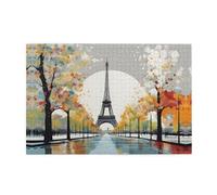 Jigsaw Puzzles1000 Pezzi Yyhwhjde Parigi City Tree Torre Eiffel Immagine Artistica Educativo Intellettuale Puzzle in legno, Divertenti Puzzle, Stress Alleviare Puzzle