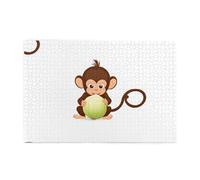 Jigsaw Puzzles1000 Pezzi Yyhwhjde Piccola Scimmia Mangiare Cipolla Immagine Educativo Intellettuale Puzzle in legno, Divertenti Puzzle, Stress Alleviare Puzzle