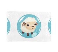 Jigsaw Puzzles1000 Pezzi Yyhwhjde Piccole Pecore nella Bolla Stampe Puzzle Educativi Intellettuali in legno, Divertenti Puzzle, Gioco antistress