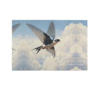 Jigsaw Puzzles1000 Pezzi Yyhwhjde Rondini Sulle Nuvole Bianche Stampe Puzzle Educativi Intellettuali In Legno Puzzle, Divertente Puzzle, Gioco di Alleviare Lo Stress