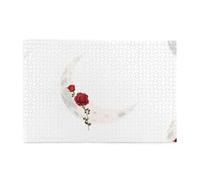 Jigsaw Puzzles1000 Pezzi Yyhwhjde Rose Sulla Luna Immagine Educativo Intellettuale Puzzle in legno, Divertenti Puzzle, Stress Alleviare Puzzle