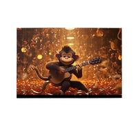 Jigsaw Puzzles1000 Pezzi Yyhwhjde Scimmia Musica Stampe Educative Intellettuali Puzzle in legno, Divertenti Puzzle, Gioco antistress