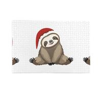 Jigsaw Puzzles1000 Pezzi Yyhwhjde Super Cute Christmas Bradipo Stampe Educativi Puzzle Intellettuali in legno, Divertenti Puzzle, Gioco antistress