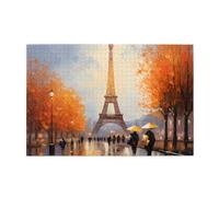 Jigsaw Puzzles1000 Pezzi Yyhwhjde Torre Eiffel Parigi Pittura Stampe Educative Intellettuali Puzzle in legno, Divertenti Puzzle, Gioco antistress
