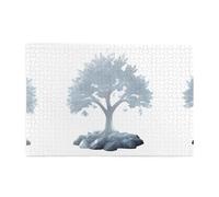 Jigsaw Puzzles1000 pezzi Yyhwhjde Un grande albero coperto di gelo Stampe Puzzle in legno di qualità per adulti e bambini, puzzle divertenti, puzzle antistress