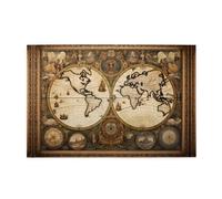 Jigsaw Puzzles1000 Pezzi Yyhwhjde Vintage Vecchio Mappa del Mondo Immagine Educativa Intellettuale Puzzle in legno, Divertenti Puzzle, Stress Alleviare Puzzle