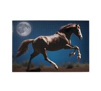 Jigsaw Puzzles1000 Pezzo Whjdpp Cavallo Sotto La Luna Modello Educativo Intellettuale Puzzle in legno, Divertenti Puzzle, Stress Alleviare Puzzle