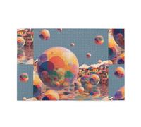 Jigsaw Puzzles1000 Piece Hytter A Colorful Bubble World Pattern Educational Puzzle in legno intellettuale, puzzle divertenti, gioco antistress