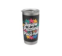 Jigsaw Puzzling È Pezzo Completo Puzzle Amante Calma Bicchiere termico in acciaio inox doppia parete