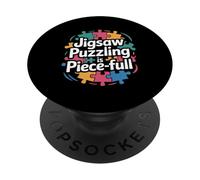 Jigsaw Puzzling È Pezzo Completo Puzzle Amante Calma PopSockets PopGrip Adesivo