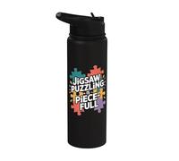 Jigsaw Puzzling È Pezzo Pieno Puzzle Amanti Stainless Steel Insulated Water Bottle