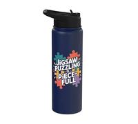 Jigsaw Puzzling È Pezzo Pieno Puzzle Amanti Stainless Steel Insulated Water Bottle