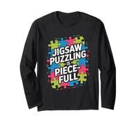 Jigsaw Puzzling Is Piece Full Puzzle Lover Citazione Maglia a Manica