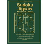 Jigsaw Sudoku for Seniors & Adults Large Print Edition