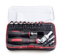 JIGUOOR Set di viti a cricchetto 61 in 1, set di viti magnetiche di precisione con maniglie a cricchetto, prese e punte, kit di riparazione Household per computer, dispositivi elettronici,