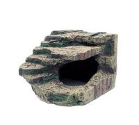 JIHAQUA Grande resina rettile serbatoio accessori nascondigli grotta habitat decorazione per leopardo geco lucertole tartaruga