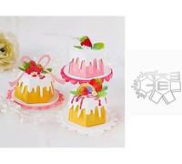 JIHFOHHA 3D Torta Di Compleanno Scatola Fustellatura 3D Scatole Goffratura Metallo Muore Taglio per DIY Scrapbooking Album di Carta Decorativa Creazione di Carta Fabbricazione