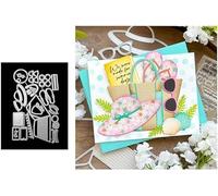 JIHFOHHA Fustella per borsa da spiaggia, cappello, festa in spiaggia, goffratura, fustelle in metallo, per album di scrapbooking fai da te, creazione di carte decorative, creazione di carta