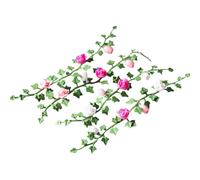 JIHUOO 4 pezzi in miniatura rose fiori vite casa delle bambole ghirlanda di fiori casa delle bambole viti in miniatura mini casa delle bambole piante da appendere giardino fata decorazioni accessori