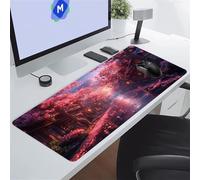 Jiian Tappetino Mouse XXL, Tappetino per Mouse da Gaming 600x400x3 mm, Tappetino Scrivania Grande, con Base in Gomma Antiscivolo, Mousepad per Ufficio e Gaming (Via Fiori Rosa)