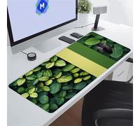 Jiian Tappetino Mouse XXL, Tappetino per Mouse da Gaming 700x400x2 mm, Tappetino Scrivania Grande, con Base in Gomma Antiscivolo, Mousepad per Ufficio e Gaming (Foglie Piante Verdi)