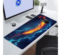 Jiian Tappetino per Mouse da Gioco XXL 900x300x2 mm, Tappetino Mouse Gaming, Sottomano Grandi Dimensioni, Presa Stabile su superfici Lisce, Maggiore precisione e velocità (Piume Gialle)