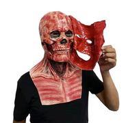 JIIENO Maschera per Halloween - Horror Ghost Festival spaventosa maschera con teschio - Carnival Cosplay Props per uomini e donne