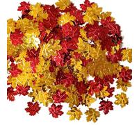 Jiimhte Coriandoli con foglie autunnali, coriandoli per il giorno del Ringraziamento, 15 g, foglie d'acero, paillettes, decorazioni autunnali per feste