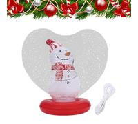 Jiimhte Palle Natalizie Gonfiabili Grandi | Ornamenti Natalizi A Forma Di Cuore | Soffiabili con Personaggio Interno - per Piscina Giardino Prato Spiaggia Patio Viale Spazio Pubblico