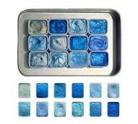 Jiimhte Set di pittura ad brillante, 12 colori, portatile, forniture per artisti, principianti, bambini, ragazzi, ragazze, insegnanti d'arte, appassionati di artigianato, album di ritagli