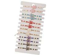 jiingekk 12PCS Regolabile Design Tartaruga Braccialetti Intrecciati Set Con Lega Cristallo Turchese Perline di Legno Per Le Donne Uomini Gioielli Multistrato Etnico Tessuti Braccialetti Per Adulti