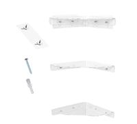jiingekk 3PCs Acrilico Mensole Da Parete Angolo Mensola Forte Adesivo Supporto Decorativo Espositore Scaffalature Per Bagno Camera Da Letto Ufficio