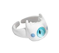 jiingekk Anelli leggeri alla moda con occhi carini animali impilabili in resina colorata aperti adatti per donne e ragazze occhi, Misura unica, come descritto, come descritto