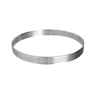 jiingekk Anelli per crostate, stampi circolari per dessert francesi, in acciaio inox, forati, per torte alla frutta, stampi da cucina