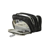 jiingekk Astuccio per matite ad alta capacità, multistrato, per penne, pennarelli, borsa da viaggio, per scuola, ufficio, viaggi, matita in tela, Nero