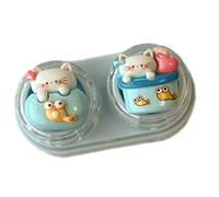 jiingekk Bella custodia per lenti e applicatore a ventosa per strumento di rimozione morbida, custodia portatile con pinzette, A