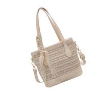 jiingekk Borsa a tracolla da donna di grande capacità a tracolla alla moda da spiaggia bella messaggeri borsa a secchiello di paglia bella tracolla per le donne secchio di paglia semplice spalla