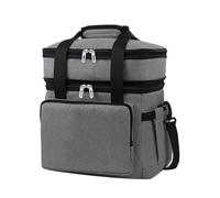 jiingekk Borsa termica espandibile di grande capacità con fodera in lamina a doppio strato, per picnic all'aperto e viaggi in auto, borsa termica espandibile per padri/mariti