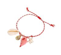 jiingekk Ciondolo in ceramica a forma di animale marino, regolabile, intrecciato con stelle marine, conchiglie, pesci, gioielli alla moda, in ceramica unica, Misura unica, come descritto