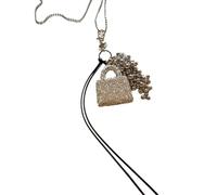 jiingekk Collana con ciondolo a forma di borsa contemporanea, accessorio unico per le donne, abbigliamento casual per valorizzare il suo uso quotidiano gioielli misti, Misura unica, come descritto