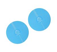 jiingekk Confezione da 2 tappetini da forno in silicone resistenti al calore, per pizza e pasticceria e decorazione di torte, accessori da forno portatili in silicone